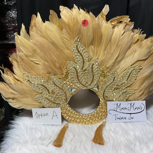 Gold Feather African Bridal Hand Fan: Nigeria Wedding Clutch