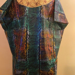 Adire/Kampala Tye & Dye Bubu, women bubu, free size, African Kaftan, Long African women bubu, Handmade