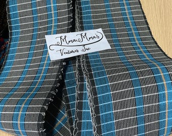 Handmade Aso Oke Fabric Strips, Nigerian Woven Cotton Bundle