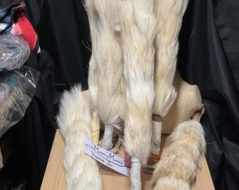 Nigerian Bridal Irukere: Creamy White Horsetail Fly Whisk - Royal Wedding Prop