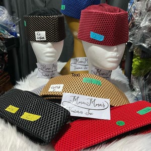 Velvet Kufi Hat: Nigerian Igbo Cap, African Mens Hat