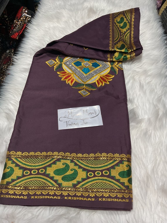Embroidered George Wrapper: Nigerian Lace Fabric, 6 Yards - Etsy