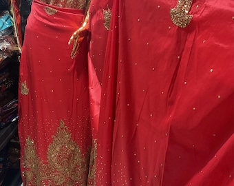 Heavy Beaded George Fabric, High Quality Indian Raw Silk, Bride/groom ...