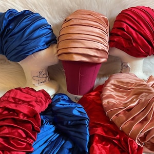 Satin turban Scarf, headband, head covering, pre-tied, headwear, head wrap, twist, women fashion, African turban headwear, Nigerian turban