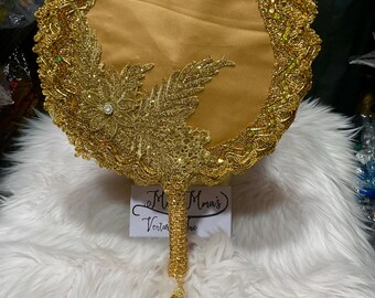 African bridal fan. From Nigeria.  New $189 Amazon.com: Msbfea Big Size Design African White Ostrich  main image 3
