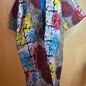 Ankara jacket, Ankara print blazer, Ankara print jacket, Ankara long duster jacket, kimono, ankara kimono jacket, polyester african print.