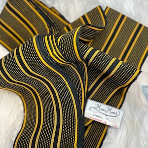 Aso Oke fabric, Aso-Oke woven  strips or Bundle. Cotton aso Oke. Hand made.  Sold per Bundle =8 Strips
