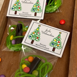 Gastgeschenke Weihnachten „Tannenbaum to go“- Kleinigkeit zum Verschenken + Vernaschen - Give away - süß Weihnachtsgeschenk für Kunden...