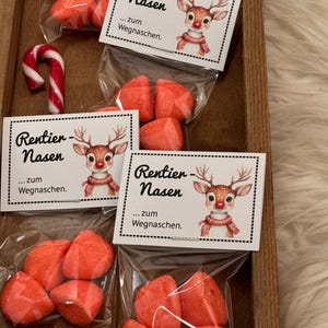 Gastgeschenke Weihnachten „Rentier Nasen“  - Adventskalender -Mitgebsel - Give away - Weihnachtsfeier - Wichtelgeschenk