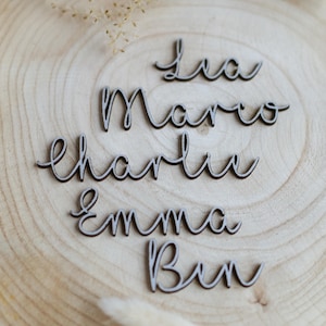 Platzkarten Hochzeit *Feste* -Schriftzug aus Holz - Laserschnitt aus Holz - personalisierte Namen für deine Feier - Finde deinen Platz