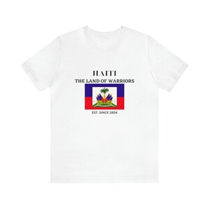 Haiti Land of warriors, T-shirts with Haitian flag