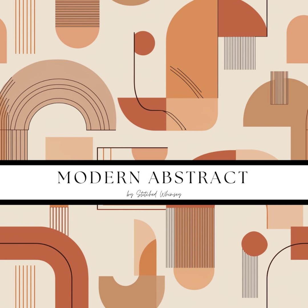 Mid-century Modern Seamless Pattern Abstract Digital Pattern Modern ...