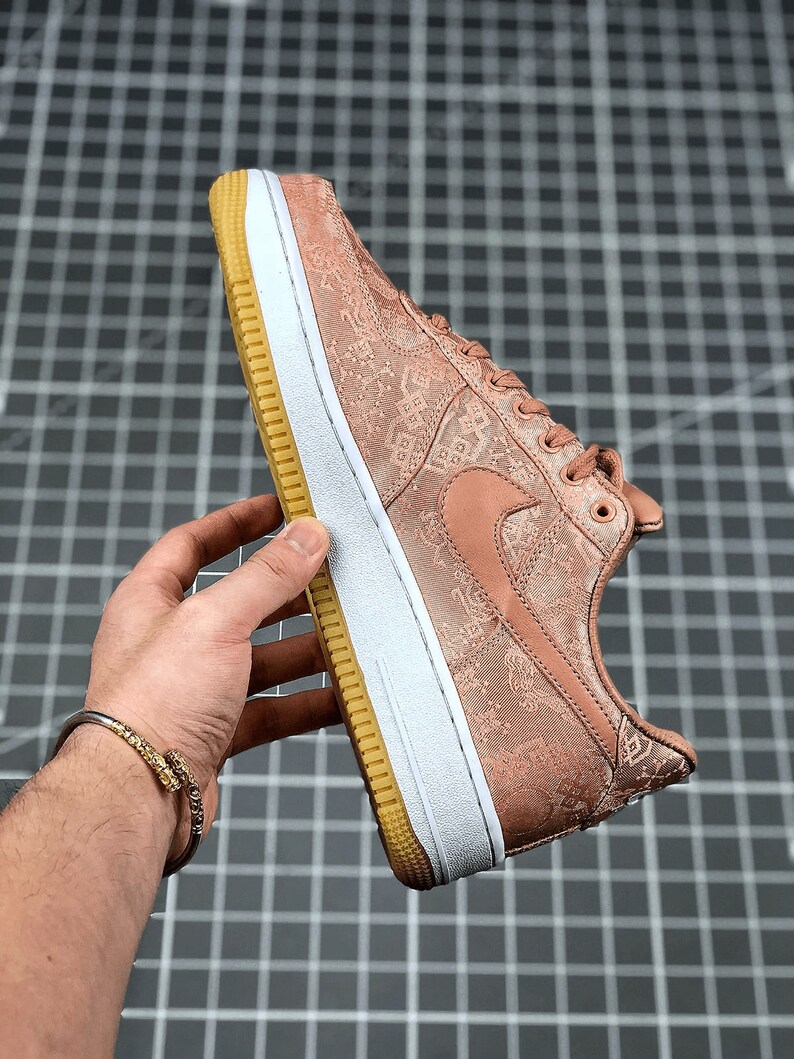 white air force with rose