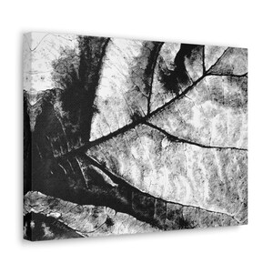 Living Structure I - Canvas Print, Wall Art, Houtskool, Abstract Zwart-wit Decor