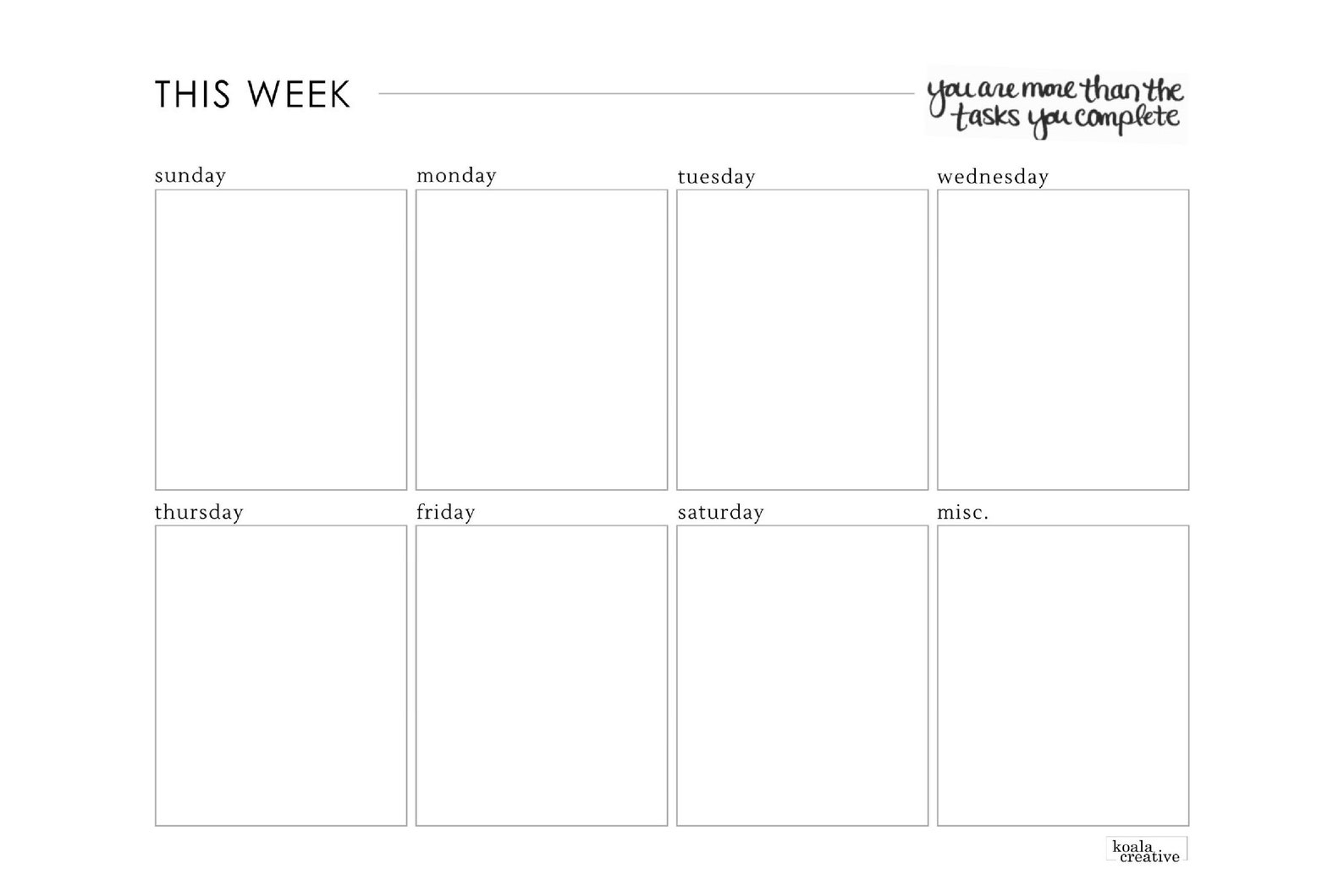 Koala Creative Printable Planner Instant Digital PDF Download 2024 ...