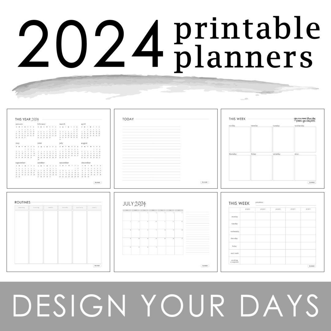 Koala Creative Printable Planner Instant Digital PDF Download 2024 ...