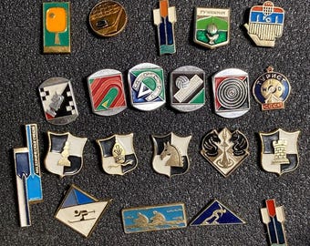 Soviet Ukrainian Flag Pin - Vintage Soviet Badge of 60 Years