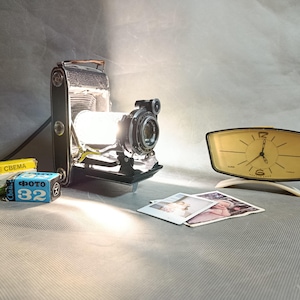 Loft-Style Table Lamp Inspired by Moskva-2 Camera . Night Light (1956-1960)