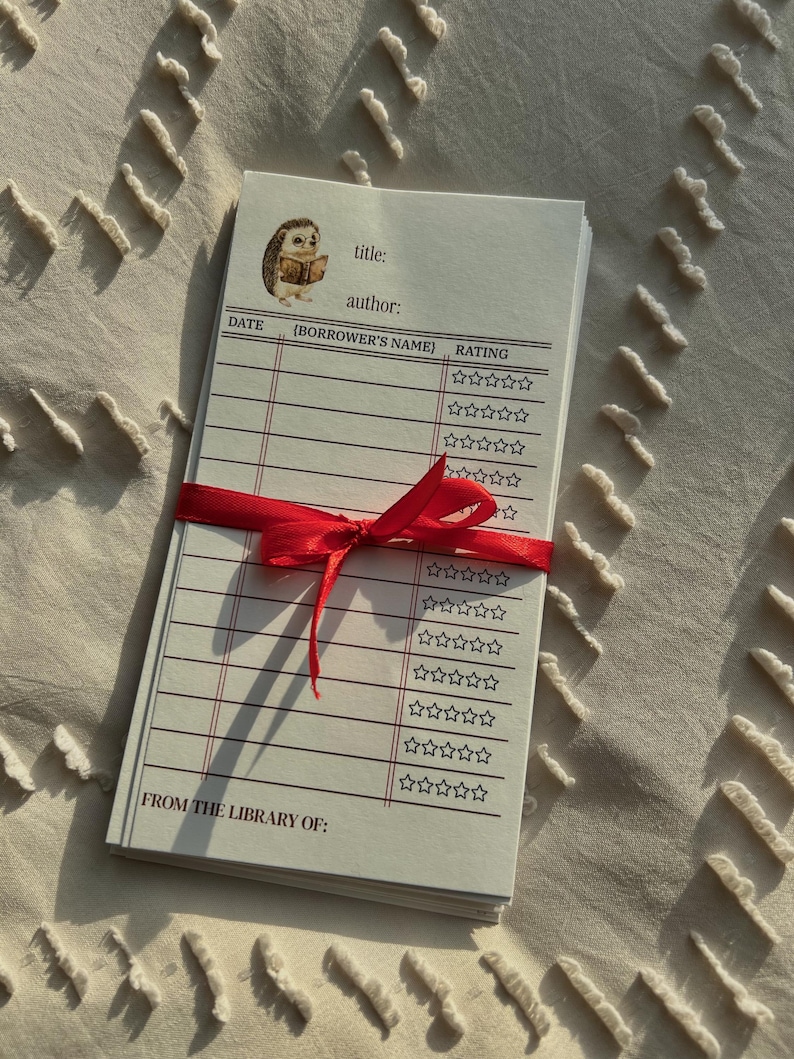 8 Personal Library Lending Cards Pack - Etsy