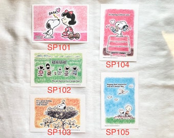 Cartolina Snoopy dei Peanuts Giappone / Una cartolina