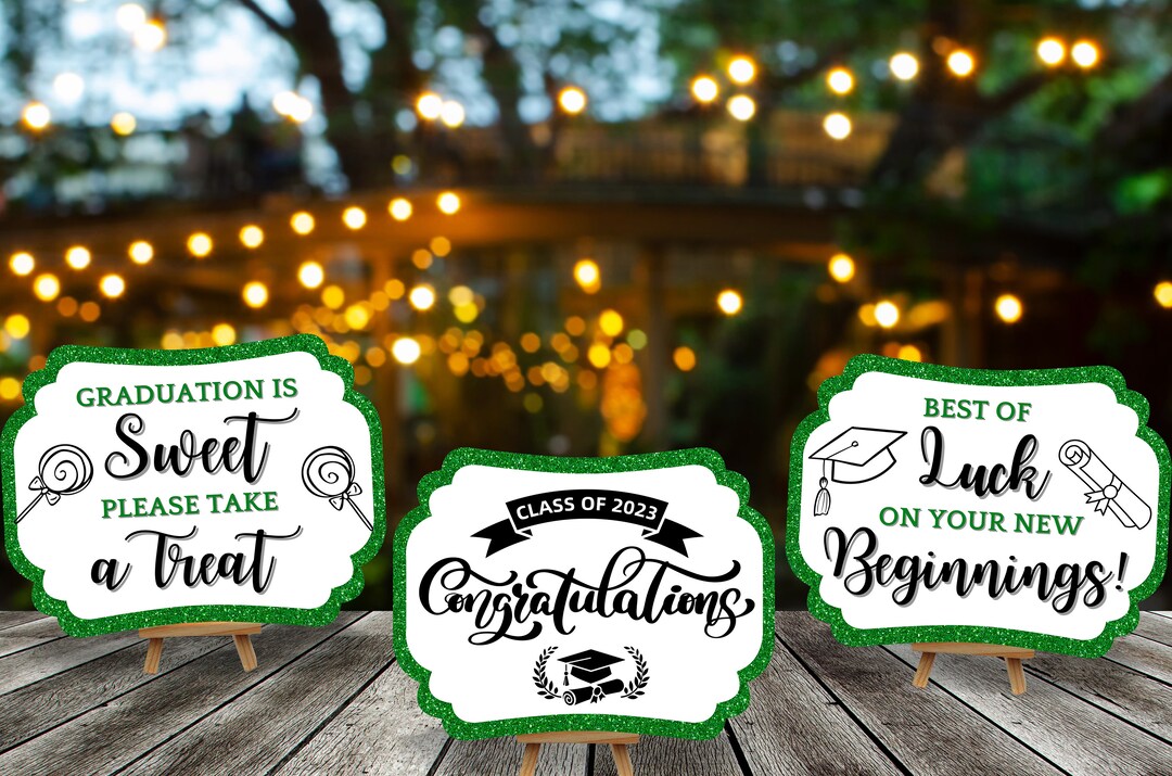 Graduation Signs - 3 in 1 PDF, Digital File, Instant Download, 2023 - Etsy