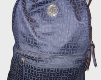 NWOT Tommy Hilfiger Jaden Plus Monogram Backpack – Black Jacquard – Large – Fits 14” Laptop