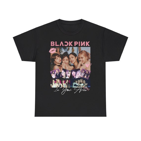 Black pink t shirt kpop discount
