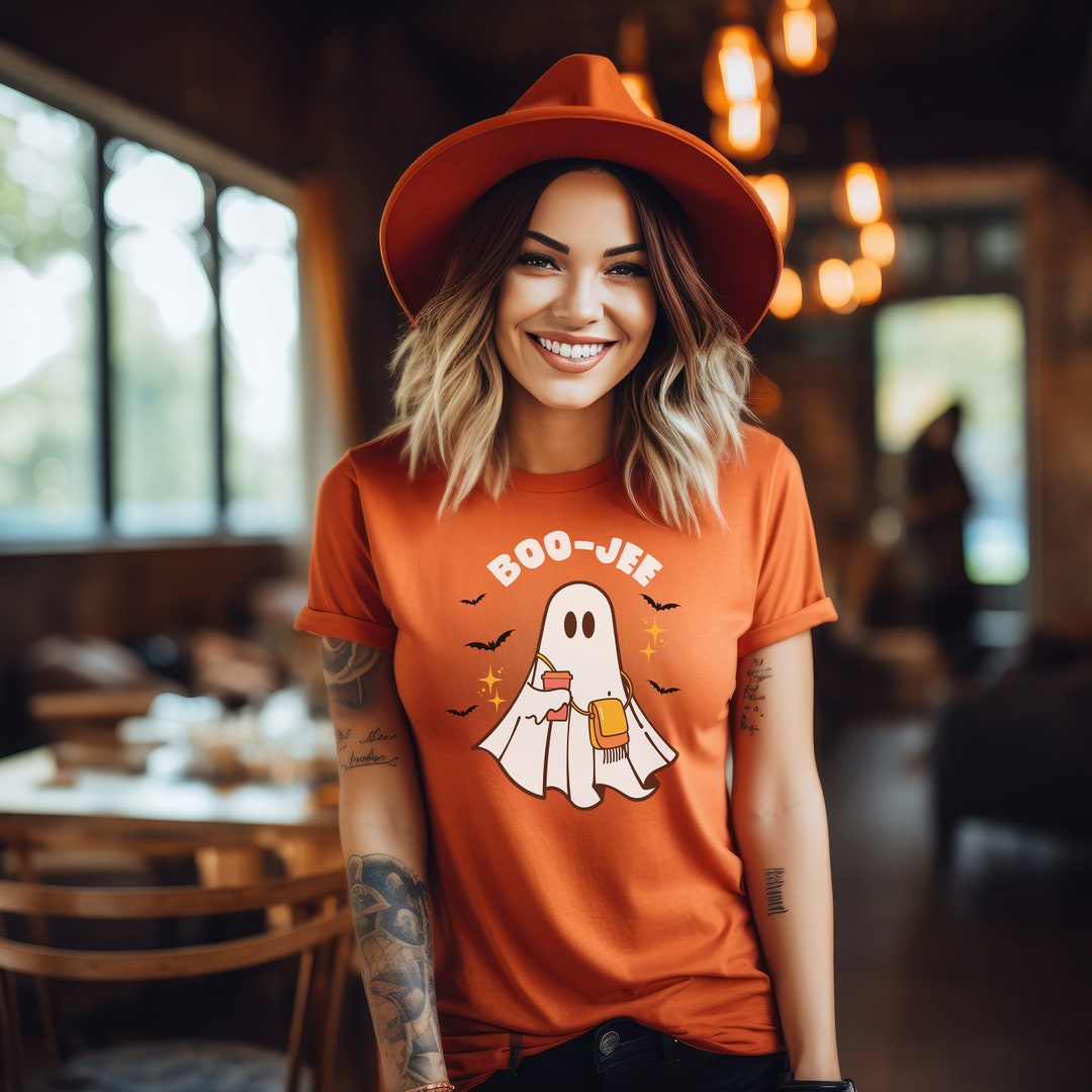 Ghoulishly Stylish Ghost Theme Tshirt - Etsy