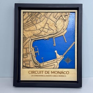 F1 Racing Circle Maps Wandkunst | Tail Of The Dragon Straßenkarte | Lasergravierte Holzdekor | Auto Guy Man Höhle |Driving Racing Enthusiast Geschenk