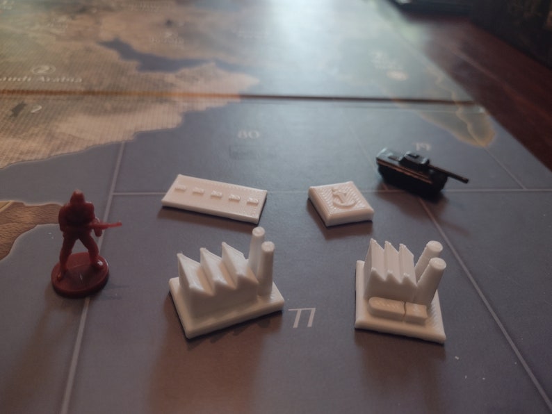 Axis and Allies 3D Printed Factories and Bases Etsy