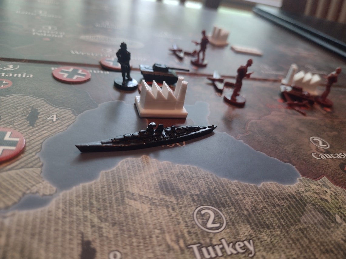 Axis and Allies 3D Printed Factories and Bases Etsy