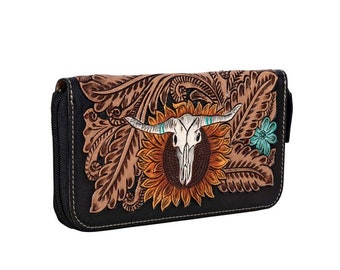 Myra Bag: S-8751 "Spirit of the Herd Hand-Tooled Wallet"