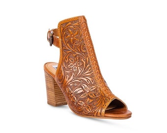 Myra Bag: S-9653 "Monika Boots in Hand-tooled Leather"