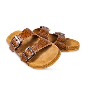 Myra Bag: S-9671 "Maggie Hand-Tooled Sandals"