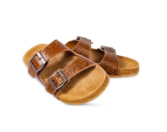 Myra Bag: S-9671 "Maggie Hand-Tooled Sandals"