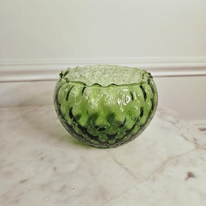 Vintage Green Italian Empoli Glass Vase