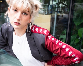 Upcycled, Unisex, Blazer: The One with the Bordeaux Elegance