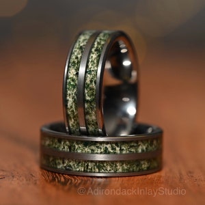 8mm Moss Agate Ring, Nature inspired ring, mens promise ring, mens engagement ring, Moss Agate Band, nature wedding ring, Mountain Ring