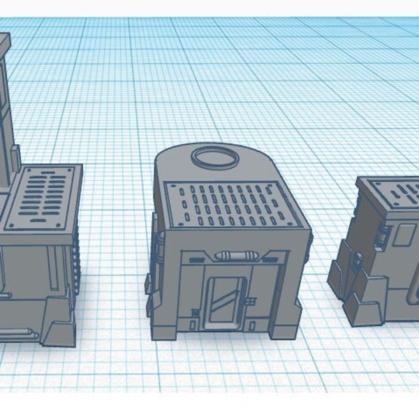 Star wars shatterpoint, 3d scenery stl model, buildings for Shatterpoint, a new larger model with 2 playable heights.
