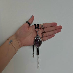 Purple Gothic necklace