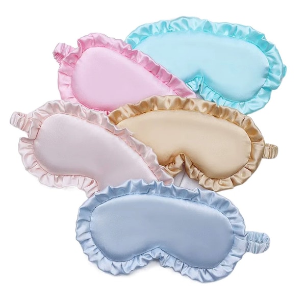 Silk Blend Ruffle Sleeping Masks