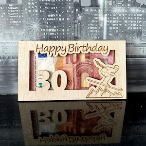 regalo di denaro personalizzato per lo sci, regalo di denaro per lo sport, regalo di denaro per lo sci, regalo di denaro, sci, regalo di compleanno in denaro, regalo per amico sciatore, sci
