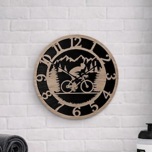 Orologio da ciclismo, bel regalo per ciclisti, orologio da ciclismo, orologio da ciclismo, regalo per atleti, regalo per la festa del papà in bicicletta, orologio da parete per bicicletta