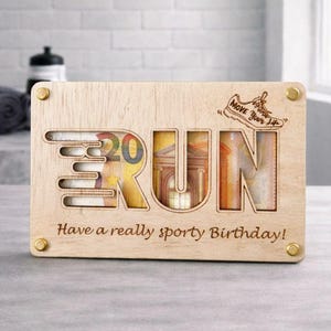 Argent offert pour la course à pied, cadeau pour coureur, cadeau course à pied, course à pied, argent offert pour la course à pied, carte d'anniversaire pour coureur