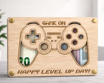 Gaming gift, gaming money gift, game controller gift, cash gift, game voucher, sailing day money gift, BBQ, grill, gaming birthday card