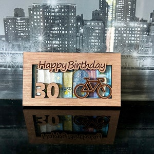 Regalo in denaro personalizzato con età ciclismo, regalo in denaro sport, regalo in denaro età, regalo in denaro, bici da corsa, regalo in denaro compleanno,
