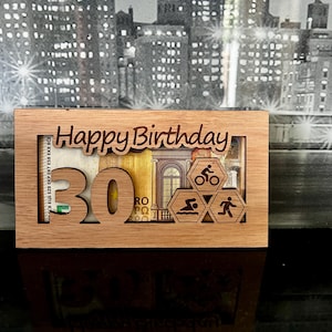Regalo personalizzato triathlon, regalo in denaro sport, regalo in denaro, regalo in denaro, bici da corsa, nuoto ciclismo e corsa, regalo in denaro per compleanno
