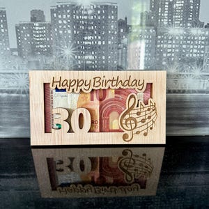 Gepersonaliseerd geldkado muziek, geld cadeau muziek, geldkado muzieknoten, geld cadeau, Verjaardagskaart muziek, muziekliefhebber