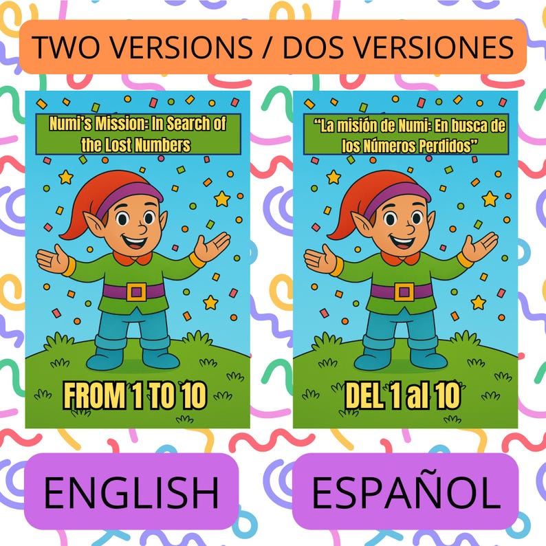 Elf Coloring Book, Learn Numbers 1 to 10 Through Play, Storypaint Book ...