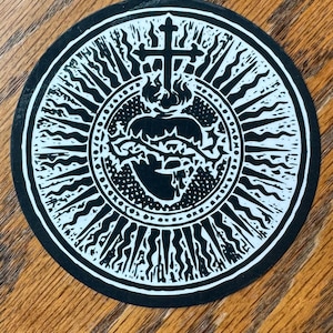 Sacred Heart Vinyl Sticker